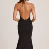 Rochie midi cu gât halter din modal Karissa, negru Rochie midi cu gât halter din modal Karissa, negru