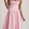 Rochie midi drapată Marguerite în nuanța Blush Rochie midi drapată Marguerite în nuanța Blush