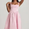 Rochie midi drapată Marguerite în nuanța Blush Rochie midi drapată Marguerite în nuanța Blush