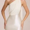 Rochie midi Giada cu detaliu eșarfă, culoare ivoriu