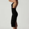 Rochie midi Harlyn cu decupaje și spate decupat, în negru