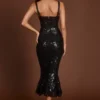 Rochie midi-lungă Raffaella cu corset decupat și ornamente, în model zebră neagră