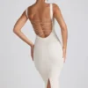 Rochie midi Navi din modal cu bordură din dantelă, culoare ivoriu