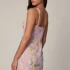 Rochie mini A-line cu aplicații Adia, roz pal