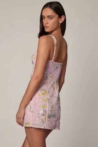 Rochie mini A-line cu aplicații Adia, roz pal Rochie mini A-line cu aplicații Adia, roz pal
