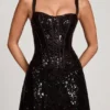 Rochie mini A-line cu corset și decupaje Benedetta, decorată cu imprimeu zebră negru