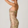 Rochie mini A-line cu decolteu în formă de inimă și ornamente Harlie, în roz Hotfix