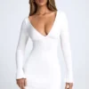 Rochie mini A-line cu spate decupat Tansy, alb Rochie mini A-line cu spate decupat Tansy, alb