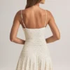 Rochie mini A-line cu volane din modal Kelbie, cu imprimeu floral