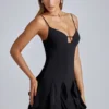Rochie mini A-line cu volane Piera, negru Rochie mini A-line cu volane Piera, negru