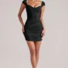 Rochie mini Alva cu decolteu în formă de inimă, negru Rochie mini Alva cu decolteu în formă de inimă, negru