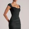Rochie mini Alva cu decolteu în formă de inimă, negru Rochie mini Alva cu decolteu în formă de inimă, negru