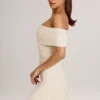 Rochie mini asimetrică în linie A din modal Suhana, culoare ivoriu Rochie mini asimetrică în linie A din modal Suhana, culoare ivoriu