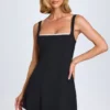 Rochie mini Aubrielle cu bordură din dantelă, negru Rochie mini Aubrielle cu bordură din dantelă, negru
