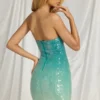Rochie mini bandeau Alessi în albastru ombre Rochie mini bandeau Alessi în albastru ombre
