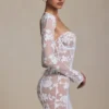 Rochie mini corset Andreia cu detalii din dantelă, albă