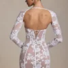 Rochie mini corset Andreia cu detalii din dantelă, albă