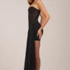 Rochie mini corset cu șireturi Norah Bandeau în negru Rochie mini corset cu șireturi Norah Bandeau în negru