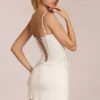 Rochie mini corset din dantelă Aralyn, culoare Ivory Rochie mini corset din dantelă Aralyn, culoare Ivory
