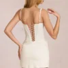 Rochie mini corset din dantelă Aralyn, culoare Ivory Rochie mini corset din dantelă Aralyn, culoare Ivory