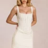 Rochie mini corset din dantelă Aralyn, culoare Ivory Rochie mini corset din dantelă Aralyn, culoare Ivory
