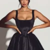Rochie mini corset din tafta țesută Sueno, negru intens Rochie mini corset din tafta țesută Sueno, negru intens
