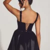 Rochie mini corset din tafta țesută Sueno, negru intens Rochie mini corset din tafta țesută Sueno, negru intens