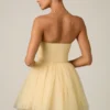 Rochie mini corset din tul Dottie, galben Rochie mini corset din tul Dottie, galben
