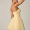 Rochie mini corset din tul Dottie, galben Rochie mini corset din tul Dottie, galben