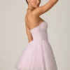 Rochie mini corset din tul Dottie în culoarea liliac Rochie mini corset din tul Dottie în culoarea liliac
