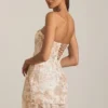 Rochie mini corset fără bretele cu ornamente Eliselle, culoare ivoriu