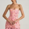 Rochie mini corset fără bretele cu ornamente Eliselle, roz Rochie mini corset fără bretele cu ornamente Eliselle, roz