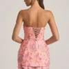 Rochie mini corset fără bretele cu ornamente Eliselle, roz Rochie mini corset fără bretele cu ornamente Eliselle, roz