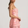 Rochie mini corset fără bretele cu ornamente Eliselle, roz Rochie mini corset fără bretele cu ornamente Eliselle, roz