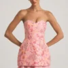 Rochie mini corset fără bretele cu ornamente Eliselle, roz Rochie mini corset fără bretele cu ornamente Eliselle, roz