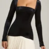 Rochie mini corset plisată în straturi Darline, negru Rochie mini corset plisată în straturi Darline, negru