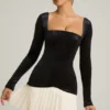 Rochie mini corset plisată în straturi Darline, negru Rochie mini corset plisată în straturi Darline, negru