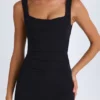 Rochie mini corset structurată drapată Brittany, negru Rochie mini corset structurată drapată Brittany, negru