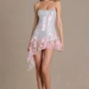 Rochie mini cu corset din tul decorat Colette, în roz pal Rochie mini cu corset din tul decorat Colette, în roz pal