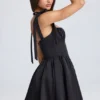 Rochie mini cu corset drapat Bellamy, negru Rochie mini cu corset drapat Bellamy, negru