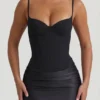 Rochie mini cu corset drapat Lovella, negru Rochie mini cu corset drapat Lovella, negru