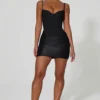 Rochie mini cu corset drapat Lovella, negru Rochie mini cu corset drapat Lovella, negru