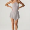 Rochie mini cu dantelă și șireturi în spate Juni, argintie Rochie mini cu dantelă și șireturi în spate Juni, argintie