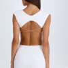Rochie mini cu decupaje și șireturi Addison, albă Rochie mini cu decupaje și șireturi Addison, albă