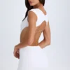Rochie mini cu decupaje și șireturi Addison, albă Rochie mini cu decupaje și șireturi Addison, albă