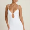 Rochie mini cu decupaje și spate decupat Eartha, albă Rochie mini cu decupaje și spate decupat Eartha, albă