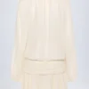 Rochie mini cu mâneci balon și șireturi Avalon, culoare ivoriu Rochie mini cu mâneci balon și șireturi Avalon, culoare ivoriu