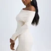 Rochie mini cu umeri decupați și drapaje din modal Elsa, culoare ivoriu Rochie mini cu umeri decupați și drapaje din modal Elsa, culoare ivoriu