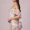 Rochie mini cu umeri decupați și volane, cu imprimeu floral Primrose Rochie mini cu umeri decupați și volane, cu imprimeu floral Primrose