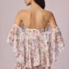 Rochie mini cu umeri decupați și volane, cu imprimeu floral Primrose Rochie mini cu umeri decupați și volane, cu imprimeu floral Primrose